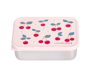 Rustfri stål madkasse med PP låg Cherries